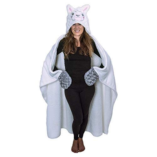 Thnapple Alpaca Llama Hooded Blanket