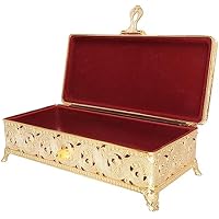 Joyero de Metal Vintage, Terciopelo Suave, Protección