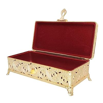 Joyero de Metal Vintage, Terciopelo Suave, Protección Antioxidante, Resistente a los Arañazos, Rectangular, Joyero Vintage para Mujer, Niña, Pendientes para Relojes (Oro) | Ya disponible en tu tienda friki favorita! En mundofriki.es! Joyero de Metal Vintage, Terciopelo Suave, Protección Antioxidante, Resistente a los Arañazos, Rectangular, Joyero Vintage para Mujer, Niña, Pendientes para Relojes (Oro) | Ya disponible en tu tienda friki favorita! En mundofriki.es!