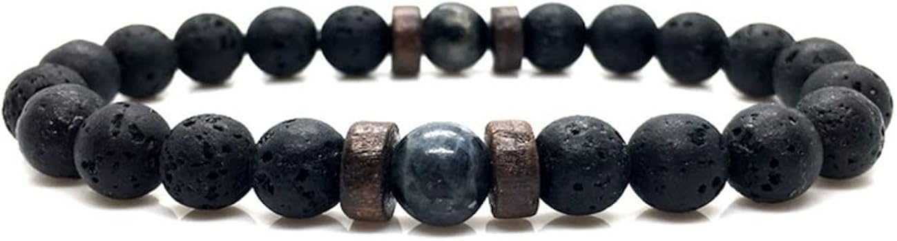 4-12mm multicolore pietra lavica naturale roccia vulcanica perline perle bracciali collana per gioielli fai da te che fanno accessori fornure  36