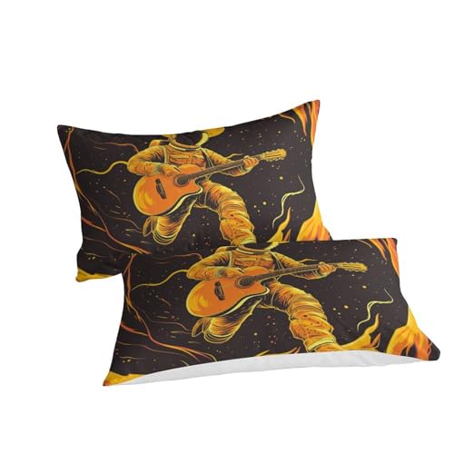 Parure de lit King size en microfibre douce 3D guitare haute qualité - 3