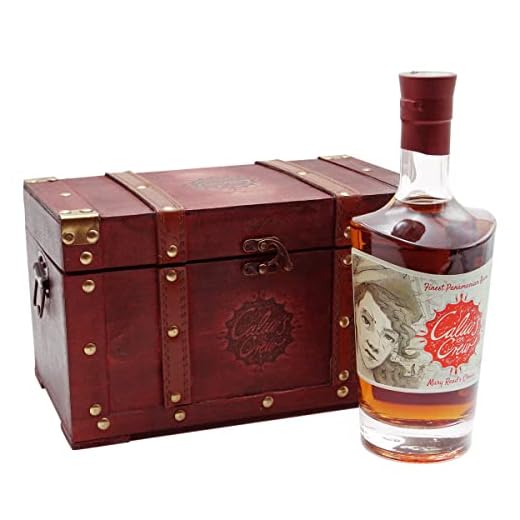 Calico's Crew | 1x 0,7 l Premium Rum aus Panama – 40% vol. und 12 Jahre alte Reifung – mit edler Holz-Schatztruhe als Geschenkset – fassgelagert, Noten von Karamell & Vanille | Mary Read's Choice