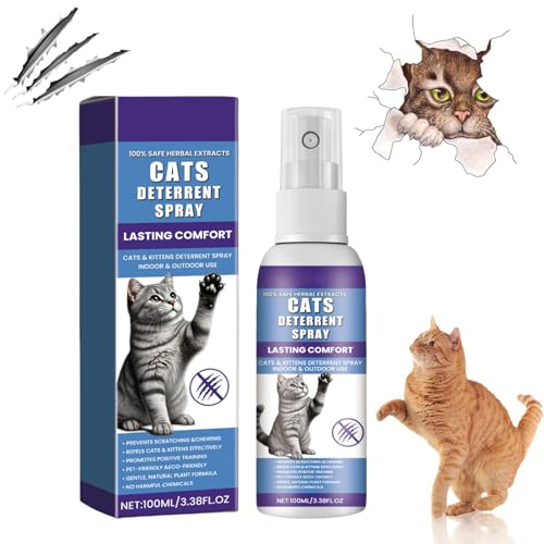 Cutiolly Repelente Gatos,Spray Antiarañazos Gatos,Spray Repelente Gatos,Spray Disuasivo para Gatos,Spray Antiarañazos,Spray Educador Gatos Antiarañazos,Proteger Muebles,Plantas,Suelos
