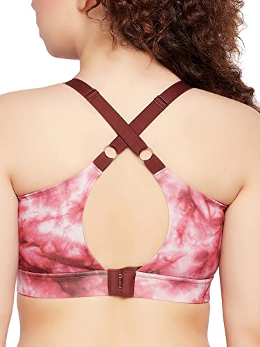 Image of Clovia Women's Polyester Impact Padded Printed Sports Bra With Removable Cups