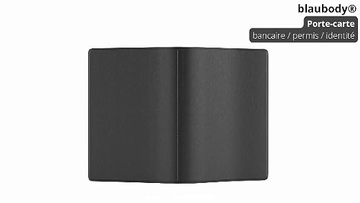 Porte-cartes Français Slim - Noir - 6 Cartes + Billets - Fabriqué En France