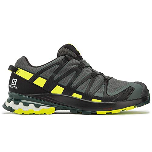 Image of Salomon Men's XA PRO 3D v8 GTX Trail Running, Urban Chic /Black /Lime Punch, 12