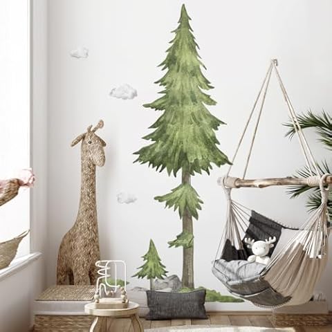 Runtoo Giant Pine Tree Wall Decal 85 Inch Cover