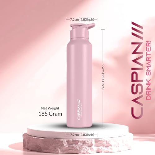 Image of CASPIAN / / / Hike Stainless Steel Sipper Water Bottle (ECPV, 1 Litre, Set of 4)| Leak Proof Thunder for Fridge Home Office Travel School Kids Boys Girls Adults Sports Gym Yoga