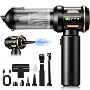 Aisoso Handheld Vacuum Cleaner,27000Pa 4-in-1 Car Powerful Vacuum Cleaner,Cyclonic Suction Portable Vacuum Cordless with Digital Display,Lightweight,Brushless Motor,for Home,Car,Office,Pet Hair