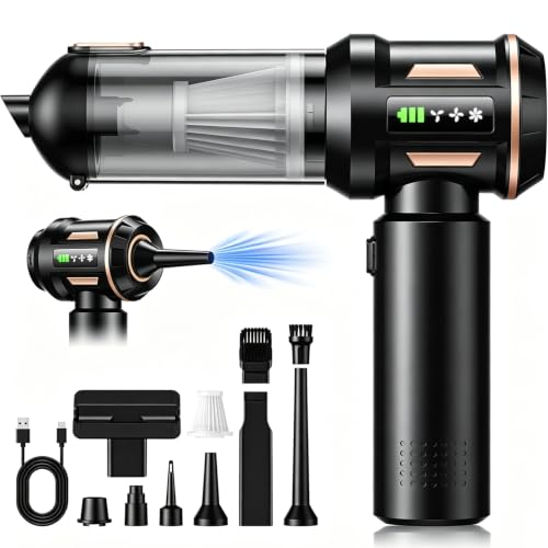 Aisoso Handheld Vacuum Cleaner,27000Pa 4-in-1 Car Powerful Vacuum Cleaner,Cyclonic Suction Portable Vacuum Cordless with Digital Display,Lightweight,Brushless Motor,for Home,Car,Office,Pet Hair