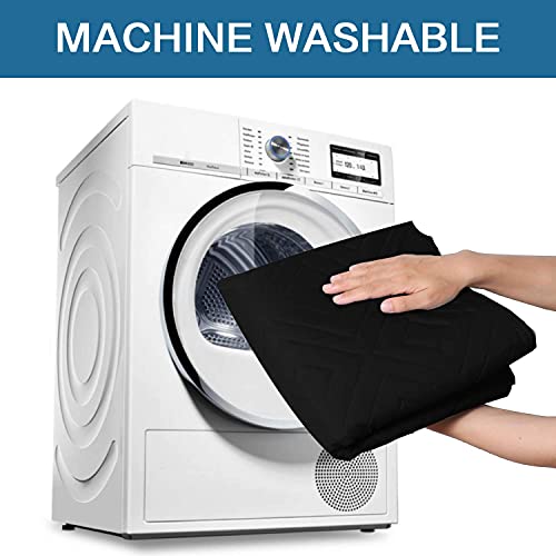 H.versailtex Futon Cover Reversible Sofa Slipcover Furniture Protector Water Resistant 2 Inch Wide Elastic Straps Futon Sofa Bed Pets Kids Dog Cat Fit Sitting Width Up To 70"(Futon, Black / Grey) #TOP5