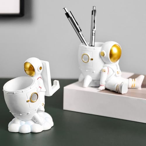Idée cadeau originale : le porte-pinceaux de bureau astronaute au design spatial unique - 5