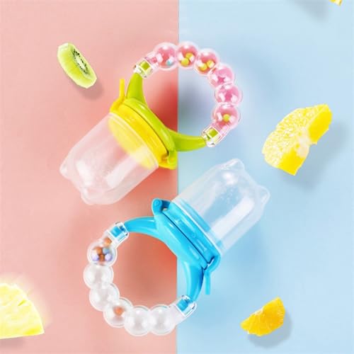 Image of Baby Skin Care Powder Talcum Puff Case Cum Container Box With Fruit Feeder Nibbler Teether For Babies /Kids /Toddler /New Born BPA Free (PATTERN 53)