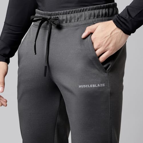 Image of MuscleBlaze Squat-Proof Joggers for Men, Lower for Gym & Sports