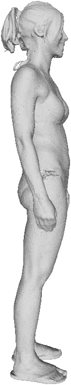 Printle XC Femme 265-Young Woman Standing and Smiling Facing Forward Wearing Bikini Swimsuit and Flip Flops Figure for Dioramas and Model Train Sets Choose Your Scale