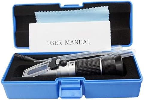 Honey Refractometer for Honey Moisture, Refractometer 58-90% Scale Range Honey Tester, by Aqueous Lab