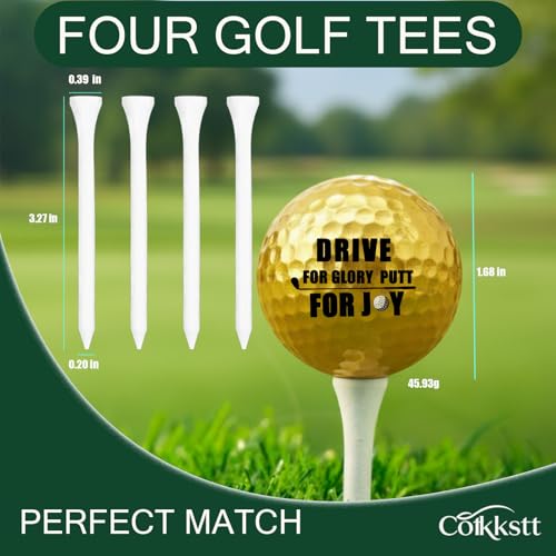 Gold Golf Balls with Quotes