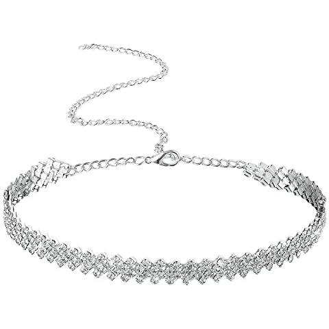DIVINA VITAE Rhinestone Choker Necklace for Women Cover