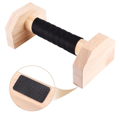 1 paire de poignées en bois pour pompes - Barre de support pour pompes - Barre de pompes pour l'entraînement musculaire et la musculation - Planche de pompes en bois pour fitness, gymnastique, aérobic – Image 6