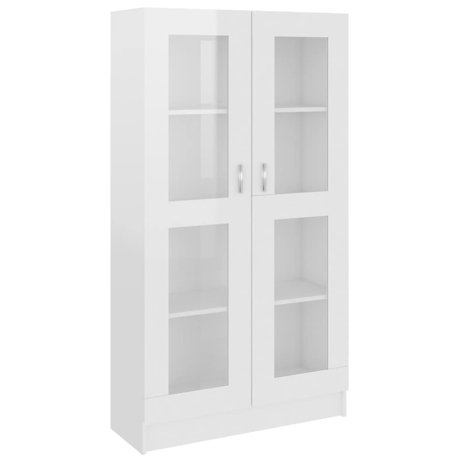 Nowoczesna biała witryna - błyszcząca szafka Sto do salonu lub sypialni - 82,5 x 30,5 x 150 cm, elegancka witryna do dekoracji wnętrz, upiększ swoją przestrzeń