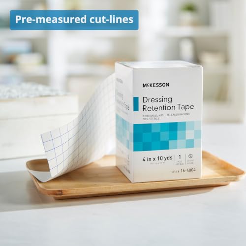 McKesson Dressing Retention Tape, Non-Sterile, White, 4 in x 10 yd, 1 Roll | Grid Guidelines - image 2