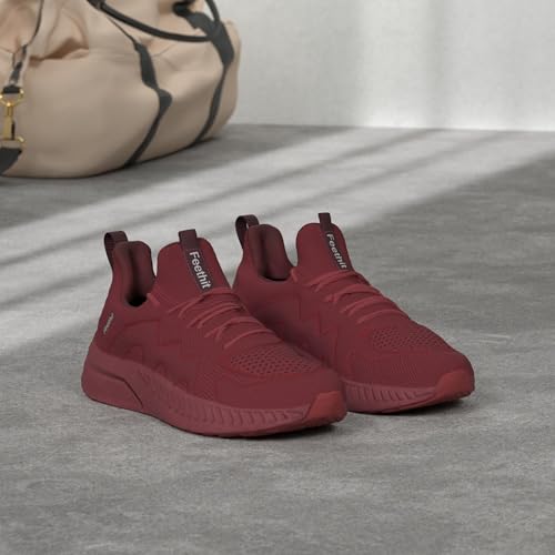 Image of Feethit Mens Non Slip Walking Sneakers Lightweight Breathable Slip on Running Shoes Athletic Gym Tennis Shoes for Men
