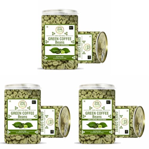 Image of Online Quality Store Green Coffee Beans - 300g | Pure & Natural for Weight Loss Management | Herbal Supplement (Pack of 3)