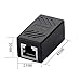 SIENOC RJ45 Ethernet Cable in-line Shielded RJ45 Coupler, Female to Female - Black (2 Packs of RJ45 Coupler)