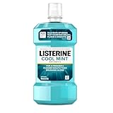Listerine Cool Mint Antiseptic Mouthwash, Daily Oral Rinse Kills 99% of Germs That Cause Bad Breath, Plaque and Gingivitis for a Fresher, Cleaner Mouth, Cool Mint Flavor, 250 mL/ 8.5 Fl. Oz.