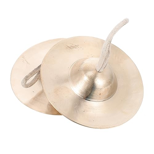 Holibanna 2Pcs Finger Cymbals for Durable Musical Instrument for Dancer Parties Easy Grip Handle for Music Training and Fun Activities