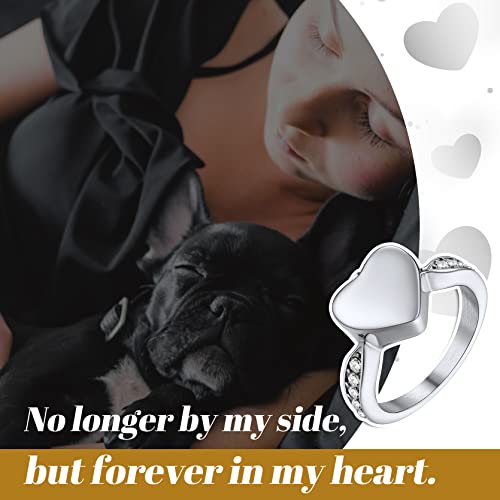 Men's Heart Urn Ring, Cremation Rings For Keepsake Gift For Husband Size 11 #TOP6