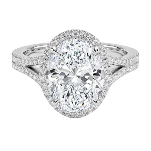 1-5 Ct Oval Cut Moissanite Engagement Ring 10k 14k 18k Gold & 925 Sterling Silver Split Shank Moissanite Ring Christmas Gift For Her