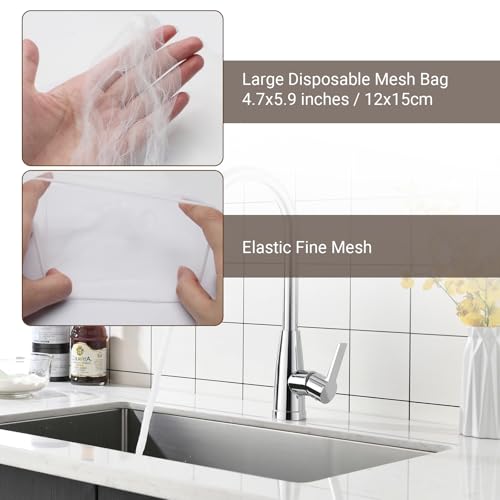 Escurridor triangular para fregadero con 100 bolsas de malla desechables miniatura 3