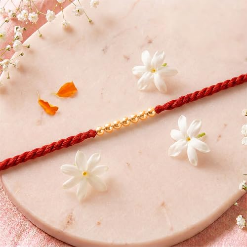 Image of ZAVYA 925 Sterling Silver Cubic Zirconia Designed Gold Plated Silver Rakhi | Rakhi for Brother-Happy Rakshabandhan | With Certificate of Authenticity and 925 Hallmark