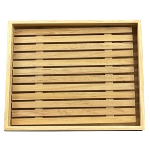 Bandeja rectangular de sushi de madera 20x15cm miniatura 1