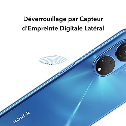 HONOR X7 Telephone Portable Débloqué, Smartphone Android 11, Batterie 5000mAh Charge rapide 22,5W, Écran FullView 6,74" 90Hz, Quad caméra 48MP, 4 + 128Go, Snapdragon 680, Double SIM, Argent