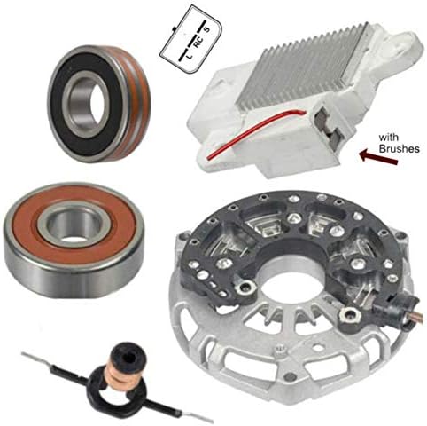 ManiacEM Alternator Rebuild Kit for 2005-2007 Ford Escape Mariner Tribute 2.3L A/T: Regulator Brushes Bearings Diodes Slip Ring - 8405RK