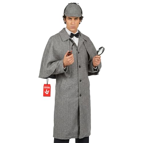 fun shack Mens Detective Costume Adult, Detective Costume Men, Detectives Halloween Costume, Private Investigator Costume, Medium
