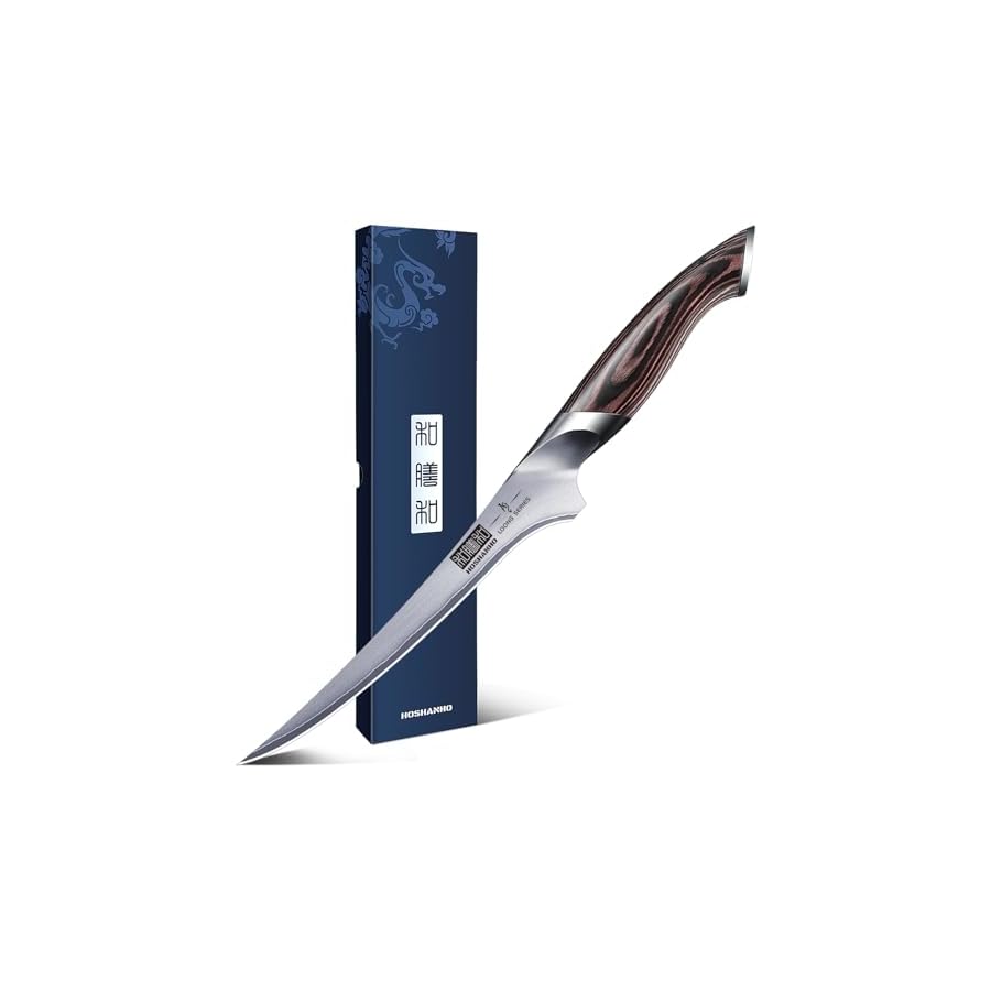 HOSHANHO Fillet Knife 7 Inch, Super Sharp Boning Knife in High Carbon Steel AUS-10, Professional Japanese Fish Knife for Meat Poultry Cutting