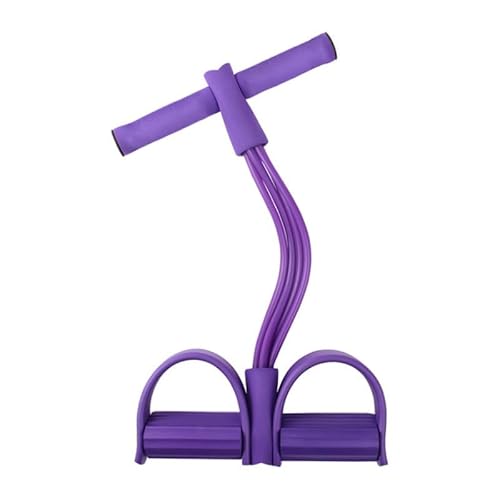 21 Fitness Resistance Bands-4 Tube Pedal Ankle Puller,Pedal Resistance Band with Handle,Resistance Bands,Strength Training, Tummy, Waist, Arm, Leg Slimming, Home Gym Exercise Equipment (4 Tube)