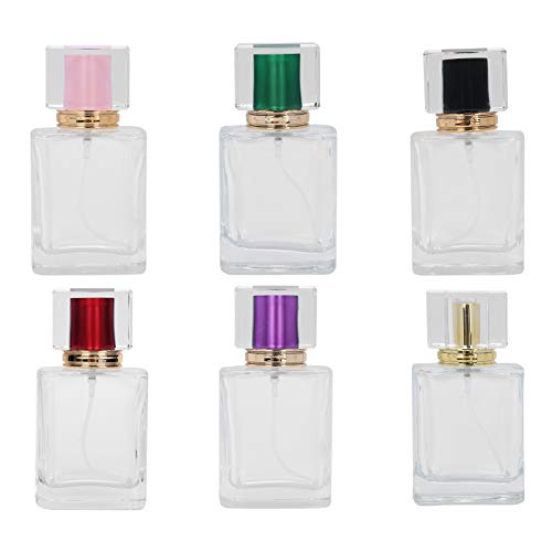 Flacon pulvérisateur de parfum rechargeable en verre lot de 6 contenants de 50ml