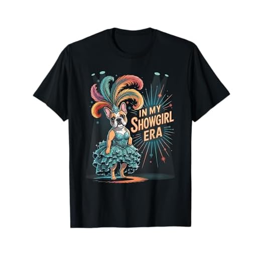 Divertido Bulldog Francés en Show Girl Era Outfit Meme Mujeres Chica Camiseta