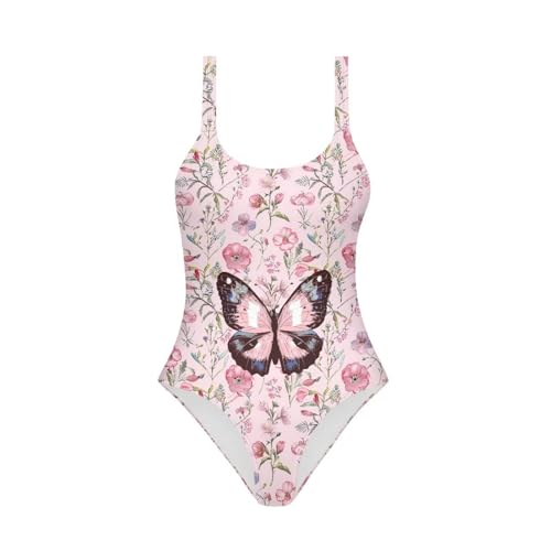 Image of One Piece Bathing Suit for Girl Kids Cute Beach Sport Swimwear U Back Scoop Neck Summer Swimming Pool Beachwear