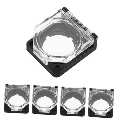 Protectores de botón industriales VALICLUD transparentes e impermeables de 5 piezas