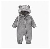 y Mono para Niñas Bebé Conjunto Completo Cómodo con Capucha Invierno Abrigado Ropa Infantil Cálida (Grey, 9-12 Months)
