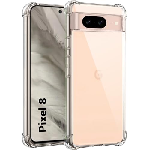 Image of TheGiftKart Crystal Clear Back Cover Case for Google Pixel 8 | 360 Degree Protection | Shock Proof Design | Transparent Case Cover for Google Pixel 8 (PC & TPU, Transparent Bumper)
