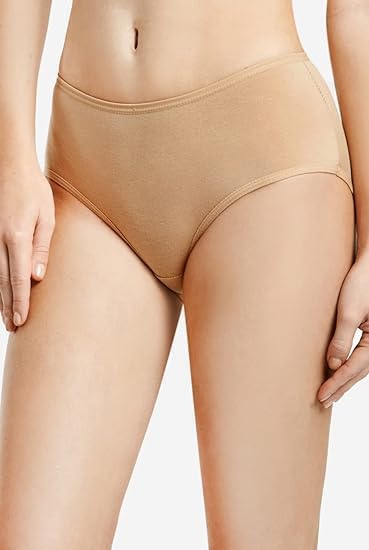 Image of SunFlux 100% Cotton Solid Pastel Regular Set of 5 Panties for Women (Multicolour)
