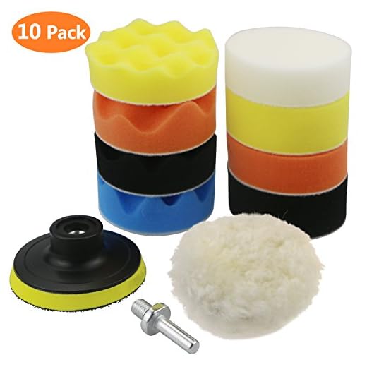 TedGem Esponja Pulir para coche, esponja pulir coche, adaptador accesorio taladro Pulidora Pulido Lana Kit Encerado Para el Coche Encerado Lijado