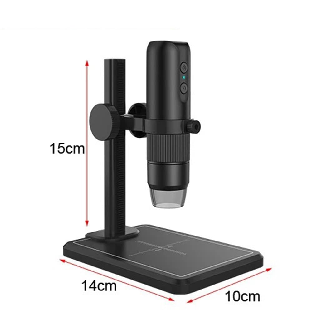 Accessori per microscopio da laboratorio Microscopio digitale USB 1600X con lente d'ingrandimento a 8 LED for strumento di riparazione for saldatura a moneta del telefono(Schwarz)