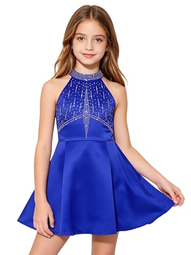 Robe de bal courte fille en satin pour briller le soir du grand mariage